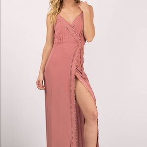 Tobi Mykonos cami strap maxi in terra-cotta